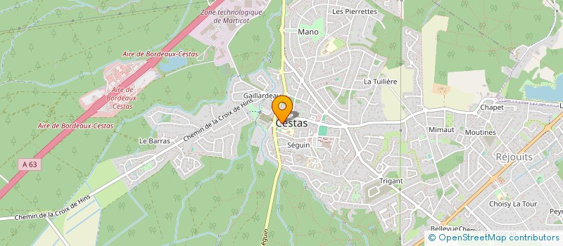 localisation de l'entreprise DELCA  CESTAS