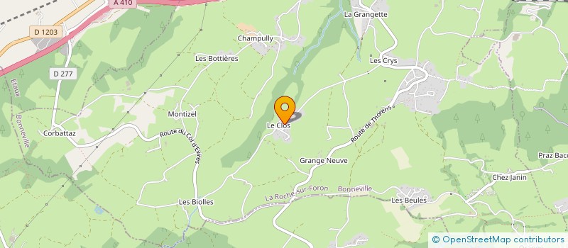 localisation de l'entreprise DELCROIX FRERES  LA ROCHE-SUR-FORON