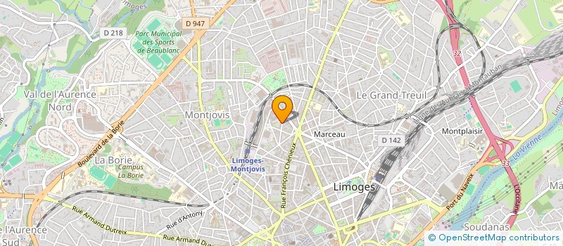 localisation de l'entreprise DELDEL à LIMOGES