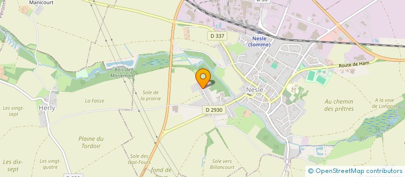 localisation de l'entreprise DELEBECQUE JEAN-CHARLES  NESLE