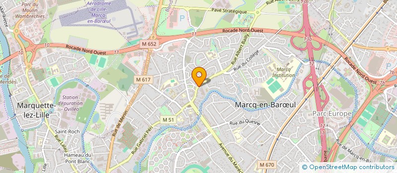 localisation de l'entreprise DELECROIX TRAITEUR à MARCQ-EN-BARŒUL