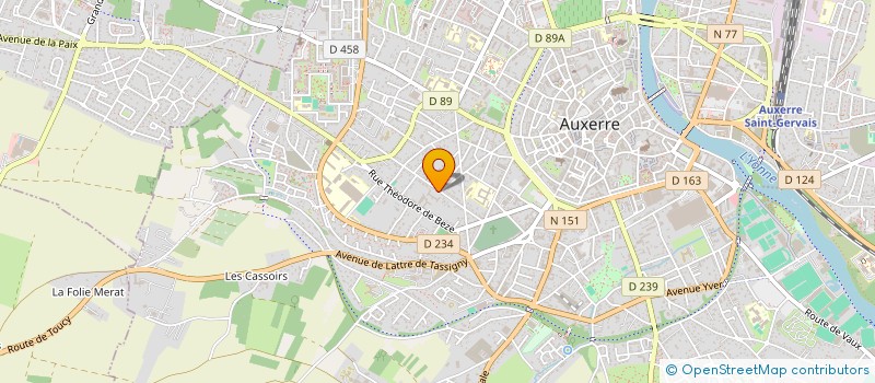 localisation de l'entreprise DELEG DEPART COMITE FRANCAIS CONTRE FAIM à AUXERRE