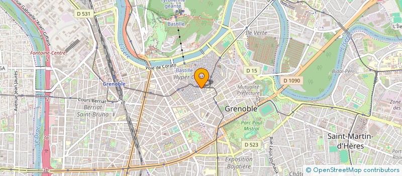 localisation de l'entreprise DELEGATION DE L'OUTRE MER ET DE LA ZONE AMERIQUE LATINE- CARAIBES à GRENOBLE