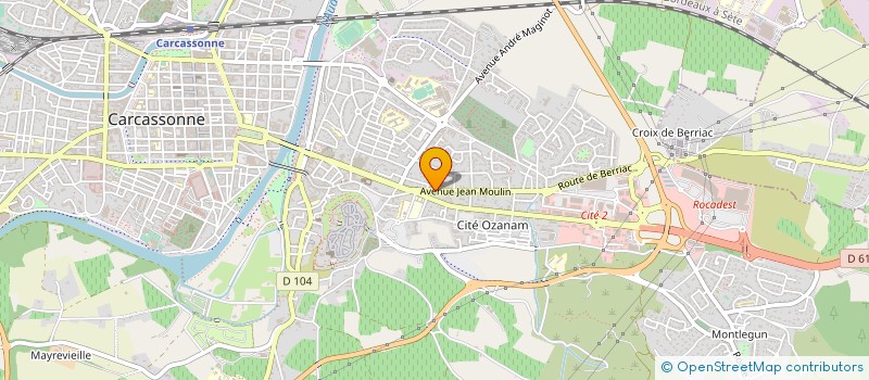 localisation de l'entreprise DELEGATION DEPARTEMENTALE 11 CENTRE NATIONAL DES RESERVES COMMUNALES DE SECURITE CIVILE  CARCASSONNE