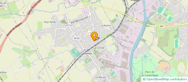 localisation de l'entreprise DELEGATION DEPARTEMENTALE 59 CENTRE NATIONAL DES RESERVES COMMUNALES DE SECURITE CIVILE  SANTES