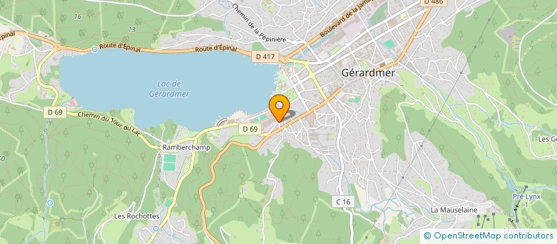 localisation de l'entreprise DELEGATION DEPARTEMENTALE DE SAUVETAGE ET DE SECOURISME DES VOSGES AFFILIEE A FEDERATION DES METIERS DE LA NATATION ET D  GERARDMER