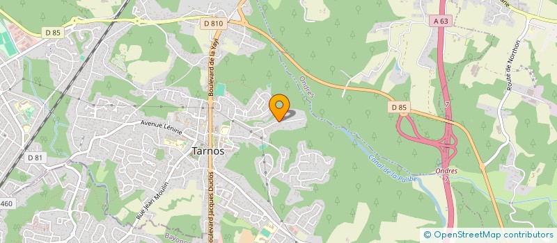 localisation de l'entreprise DELEGATION DEPARTEMENTALE DES TROMPES DES LANDES à TARNOS