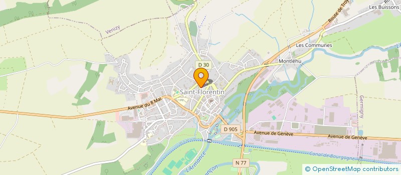 localisation de l'entreprise DELELIGNE ET ASSOCIES à SAINT-FLORENTIN