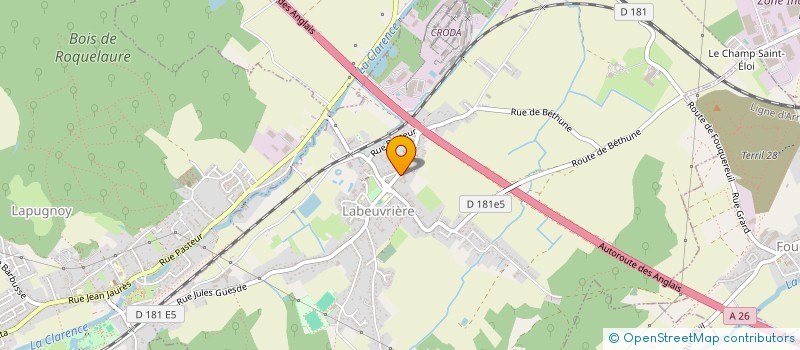 localisation de l'entreprise DELEPLACE CHAUFFAGE  LABEUVRIERE