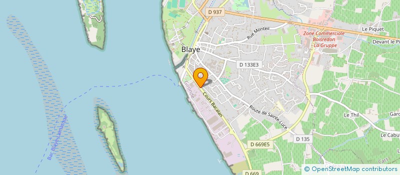 localisation de l'entreprise DELEPROUVETTE à BLAYE