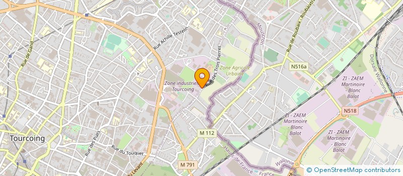localisation de l'entreprise DELESCLUSE AGENCEMENTS à TOURCOING