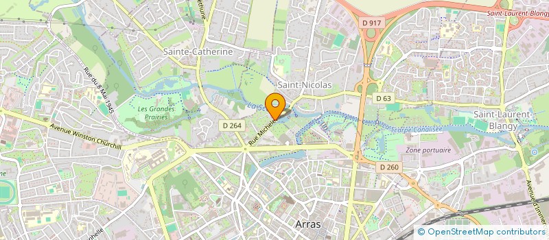 localisation de l'entreprise DELETOILLE à ARRAS