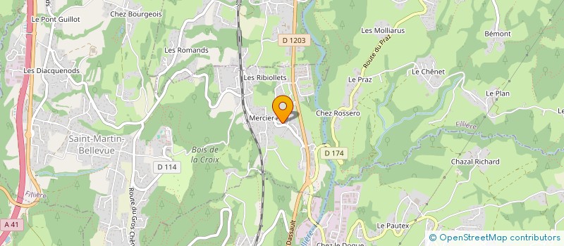 localisation de l'entreprise DELETRAZ CHARPENTE  FILLIERE