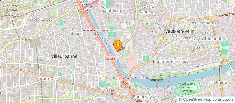 localisation de l'entreprise DELFI à VILLEURBANNE