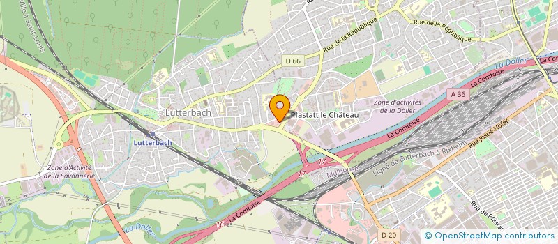 localisation de l'entreprise DELFIN  LUTTERBACH