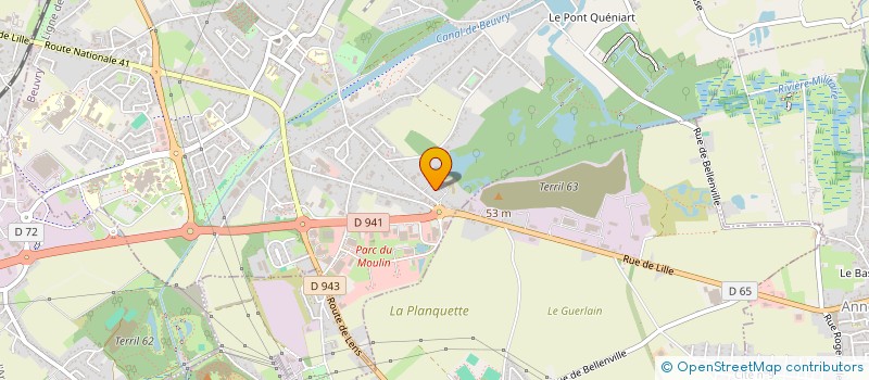 localisation de l'entreprise DELFIN CAR WASH  BEUVRY