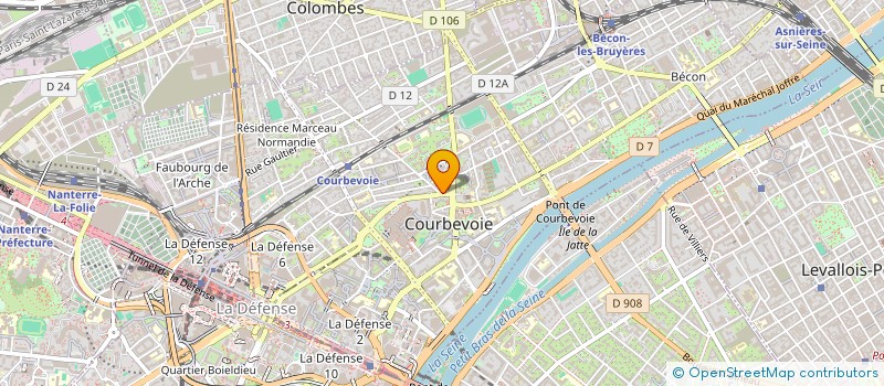 localisation de l'entreprise DELFY à COURBEVOIE