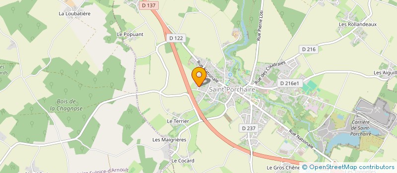 localisation de l'entreprise DELHIM  SAINT-PORCHAIRE