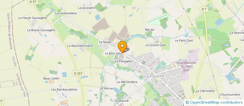 localisation de l'entreprise DELHOMMEAU  LA PLANCHE