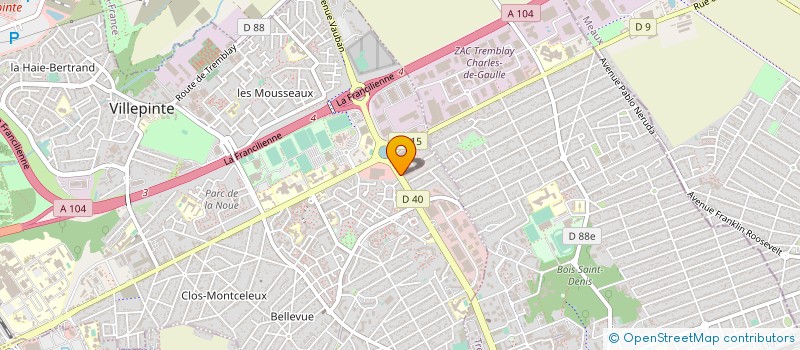 localisation de l'entreprise DELIBREAD à VILLEPINTE