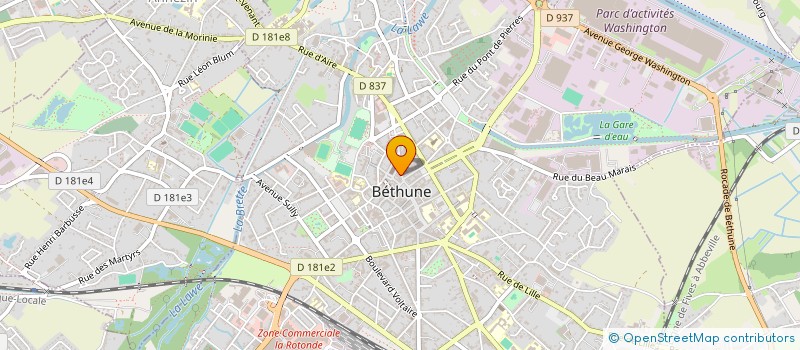 localisation de l'entreprise DELICE  BETHUNE