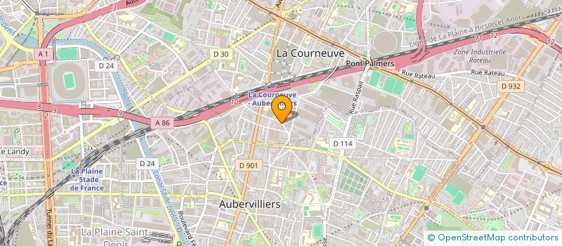 localisation de l'entreprise DELICE-D'AFRIQUE à LA COURNEUVE
