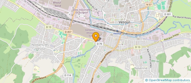 localisation de l'entreprise DELICE D'ASIE  NOIDANS-LES-VESOUL