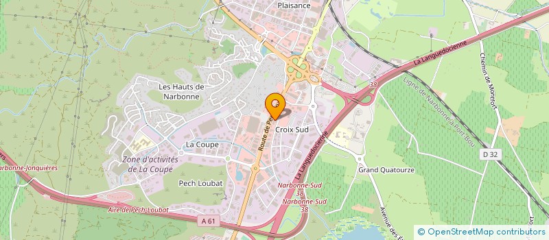 localisation de l'entreprise DELICE D'ASIE  NARBONNE