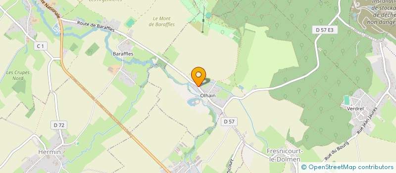 localisation de l'entreprise DELICE D'OLHAIN  FRESNICOURT-LE-DOLMEN