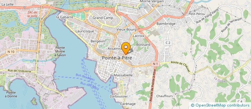 localisation de l'entreprise DELICE FRUITS ET LEGUMES à POINTE A PITRE