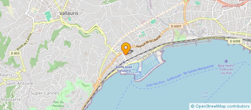 localisation de l'entreprise DELICES AZUR à VALLAURIS