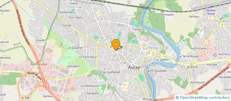 localisation de l'entreprise DELICES D'ANVERS à AURAY