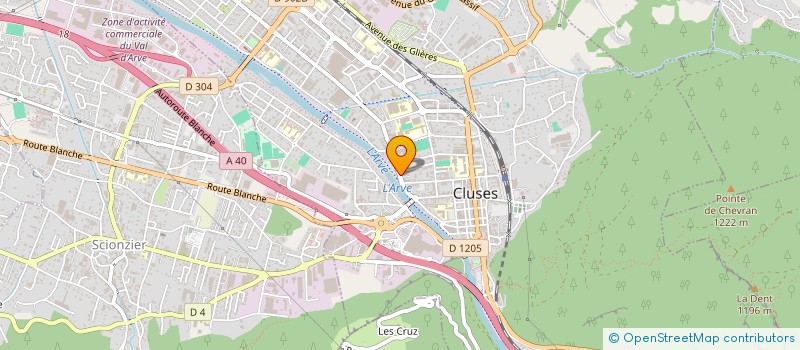 localisation de l'entreprise DELICES D'ORIENT - BOUCHERIE & ALIMLENTATION  CLUSES