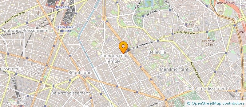 localisation de l'entreprise DELICES DE BELLEVILLE à PARIS