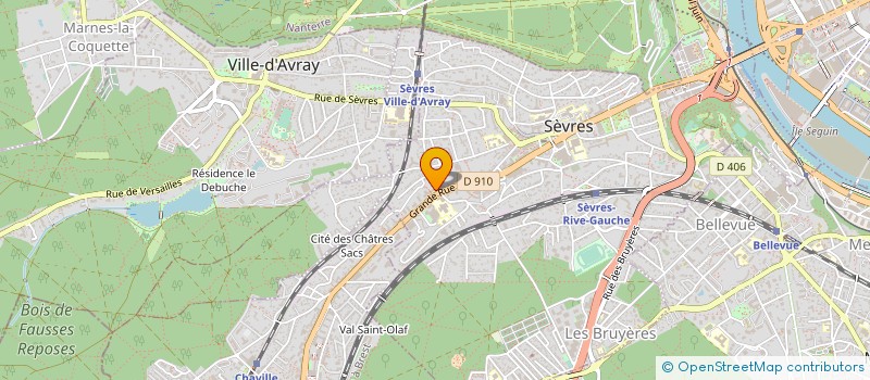 localisation de l'entreprise DELICES DE SEVRES 92 à SEVRES
