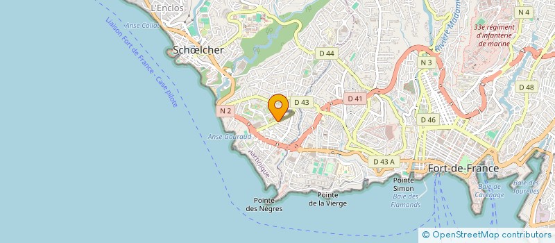 localisation de l'entreprise DELICES ET FRIANDISES MARTINIQUE à SCHŒLCHER