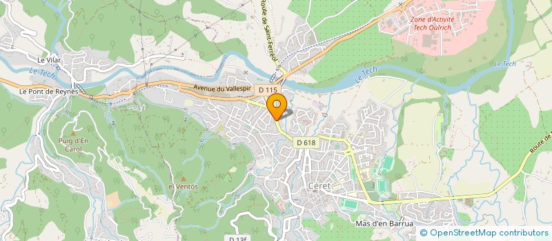 localisation de l'entreprise DELICES FACTORY CERET  CERET