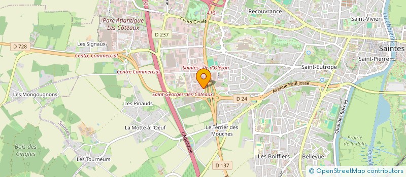 localisation de l'entreprise DELICES FERMIERS à SAINTES