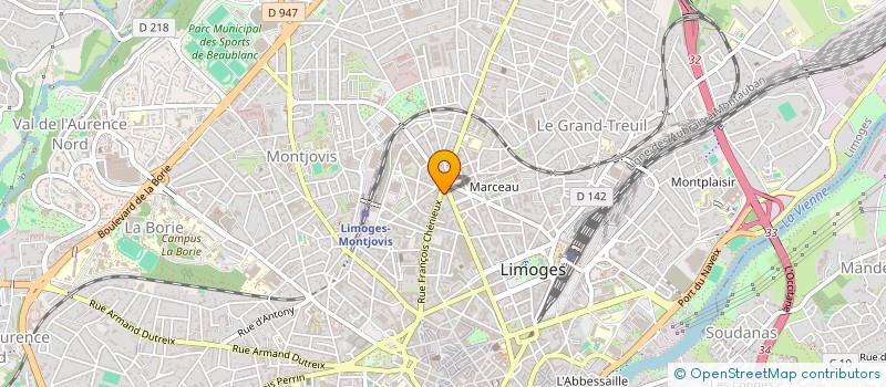 localisation de l'entreprise DELICES ORIENTALES à LIMOGES