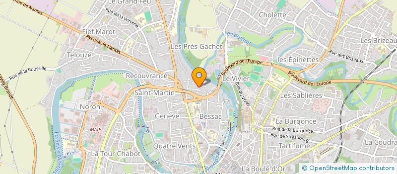 localisation de l'entreprise DELID PRODUCTION  NIORT