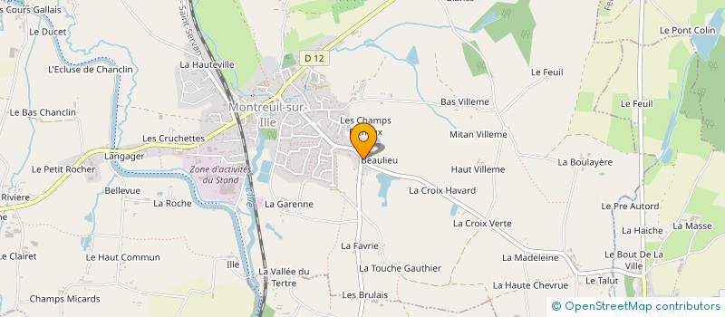 localisation de l'entreprise DELIENNE ELEC  MONTREUIL-SUR-ILLE