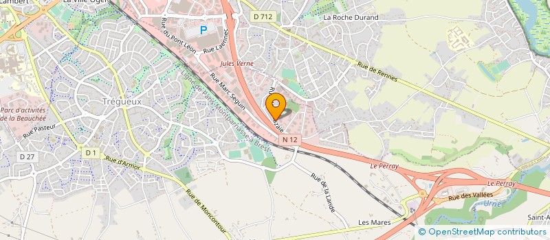 localisation de l'entreprise DELIGLACE  TREGUEUX