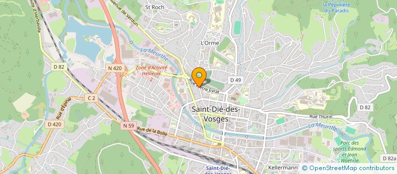 localisation de l'entreprise DELILLE  SAINT-DIE-DES-VOSGES