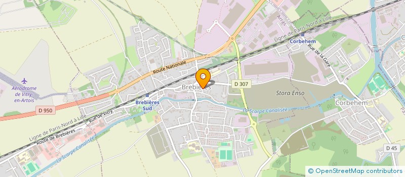 localisation de l'entreprise DELIMNORD  BREBIERES