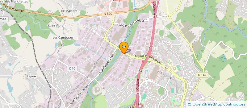localisation de l'entreprise DELINO à LIMOGES