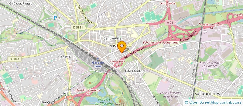 localisation de l'entreprise DELIOT  LENS