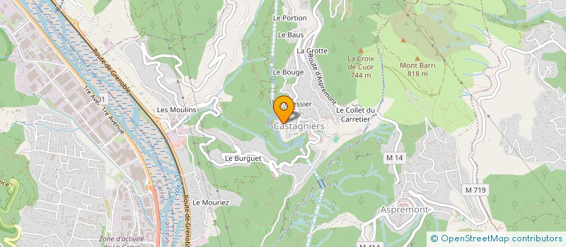 localisation de l'entreprise DELIRE HUMOURISTICO MUSICAL  CASTAGNIERS