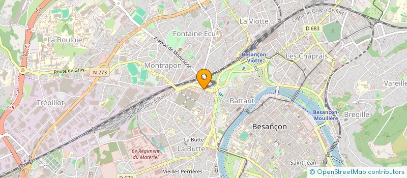 localisation de l'entreprise DELIS à BESANCON
