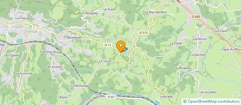 localisation de l'entreprise DELIS à CRANSAC