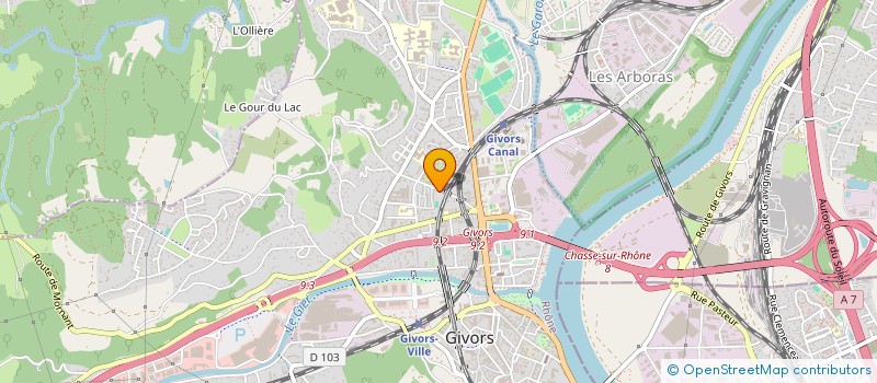 localisation de l'entreprise DELISUD à GIVORS